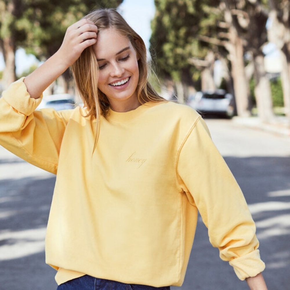 Brandy Melville Honey Crewneck